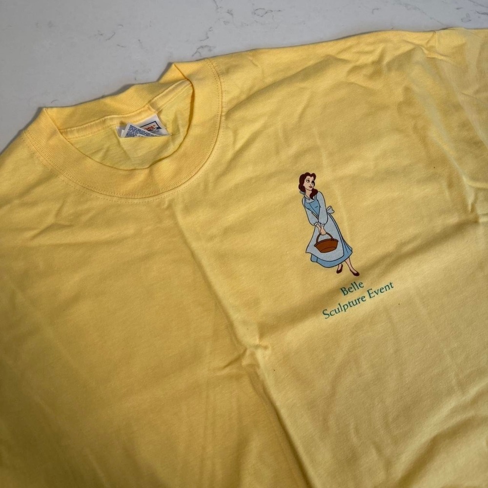 Vintage Disney Belle Sculpture Event T Shirt XL Beauty and the Beast RARE